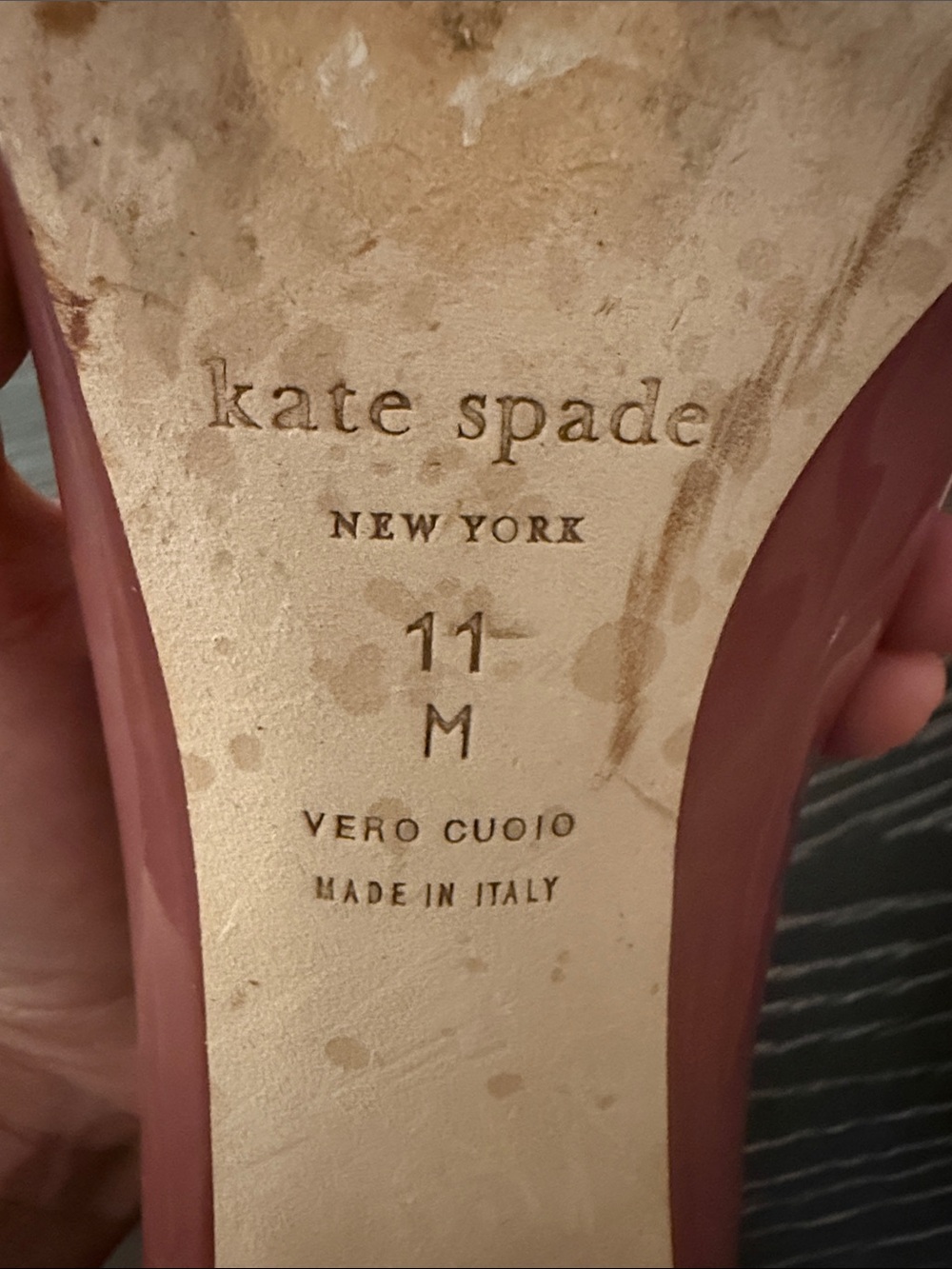 Kate Spade New York Vero Cucio Dusty Pink Rounded Toe 3” Block Heels Pumps Sz 11 - Picture 11 of 13
